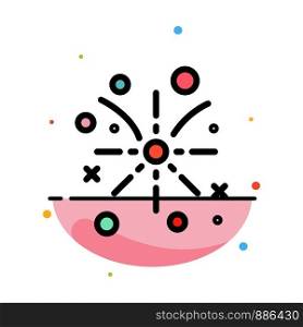 Firework, Fire, Easter, Holiday Abstract Flat Color Icon Template