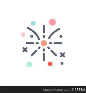 Firework, Fire, Easter, Holiday Flat Color Icon. Vector icon banner Template