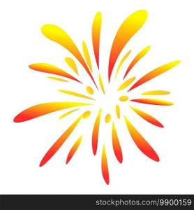 Firework icon. Cartoon of firework vector icon for web design isolated on white background. Firework icon, cartoon style
