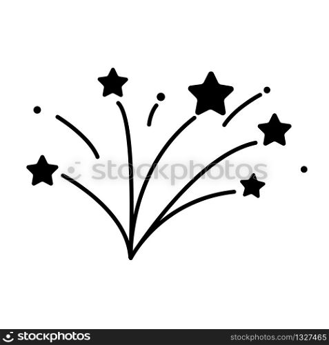 firework icon on white background. flat style. burst icon for your web site design, logo, app, UI. shooting stars symbol. celebration or holiday sign.