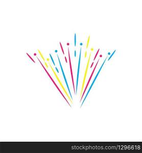 firework illustration logo vector design
