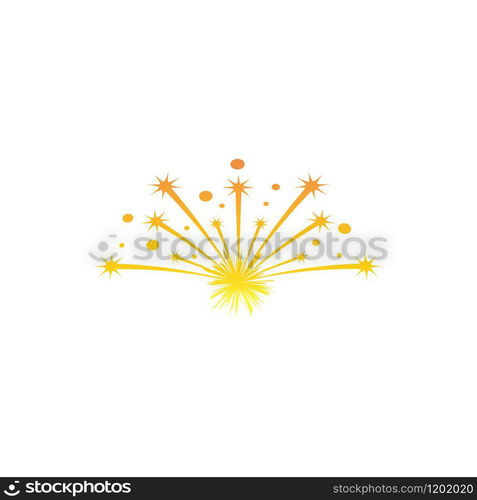 Firework illustration template vector design