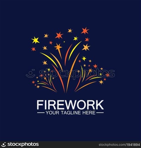 Firework Logo Design vector template