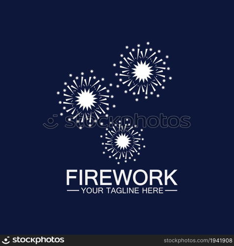 Firework Logo Design vector template