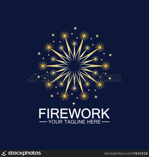 Firework Logo Design vector template