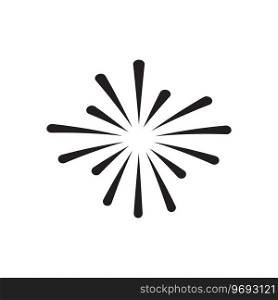 Firework logo vector icon template illustration design