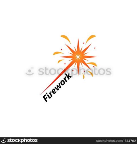 Firework logo vector template