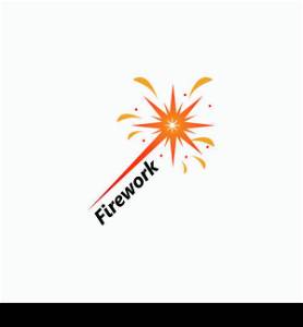 Firework logo vector template