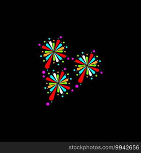 Firework logo vector template