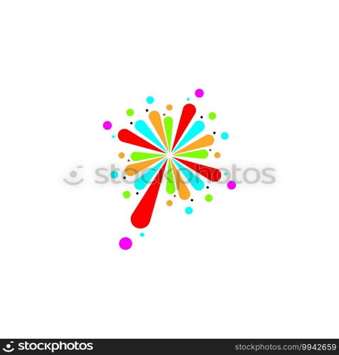 Firework logo vector template