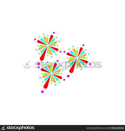 Firework logo vector template