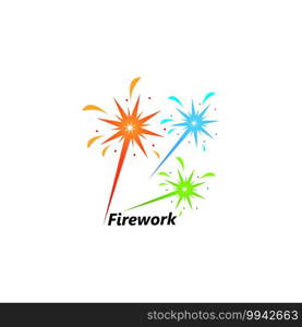 Firework logo vector template