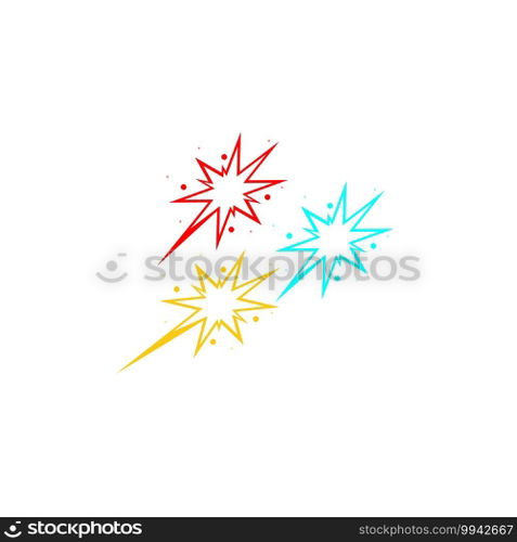 Firework logo vector template