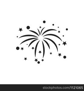 Firework vector icon illustration design template