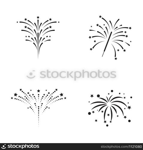 Firework vector icon illustration design template