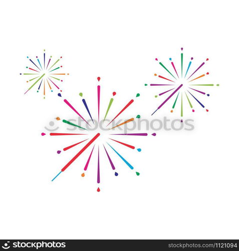 Firework vector icon illustration design template