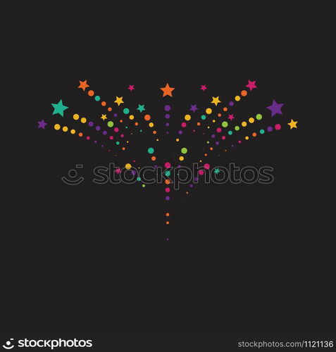 Firework vector icon illustration design template