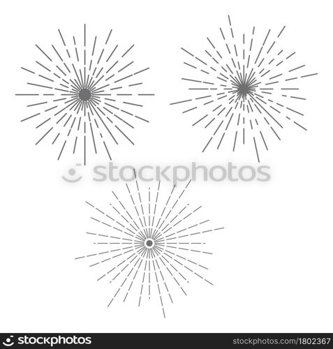 Firework vector icon illustration design template