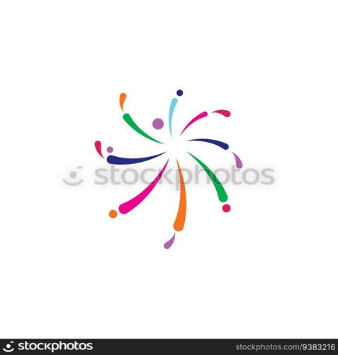 Firework vector icon illustration design template