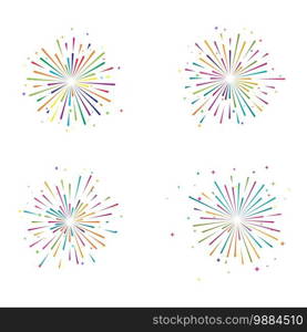 Firework vector icon illustration design template