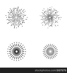 Firework vector icon illustration design template