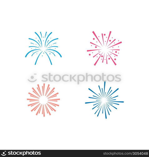 Firework vector template illustration concept