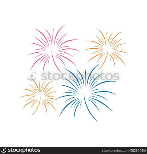 Firework vector template illustration concept