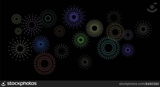 fireworks are simple. New year illustration. Vector illustration. Stock image. EPS 10.. fireworks are simple. New year illustration. Vector illustration. Stock image.