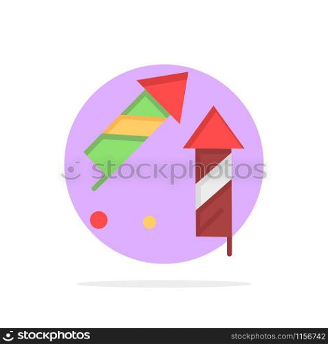 Fireworks, China, Chinese, Firecracker Abstract Circle Background Flat color Icon
