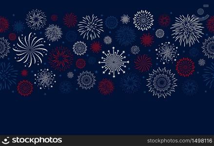 Fireworks design on blue background vector illustration