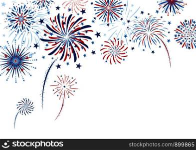 Fireworks design on white background vector illustration