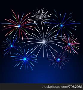 Fireworks Display for New year and all celebration vector illustration
