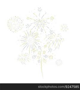 Fireworks festival and event , isolated on white background
