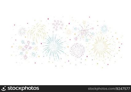 Fireworks festive and event , isolated on white background