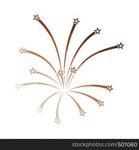 Fireworks icon. Flat color design. Vector illustration.