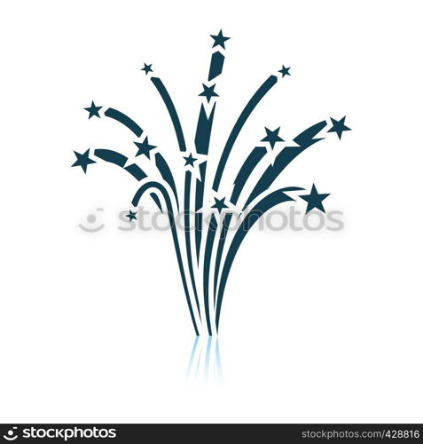 Fireworks icon. Shadow reflection design. Vector illustration.