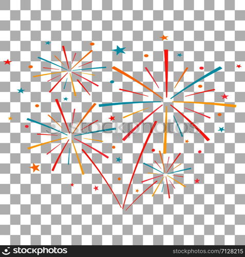 Fireworks icons set. holidays concept. Vector eps10. Fireworks icons set.