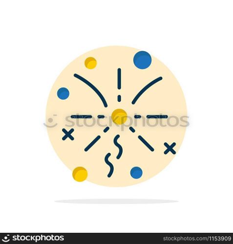 Fireworks, Light, Celebration Abstract Circle Background Flat color Icon