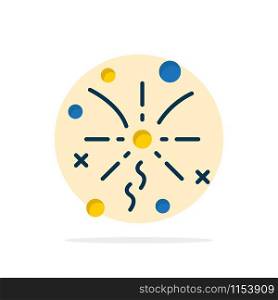 Fireworks, Light, Celebration Abstract Circle Background Flat color Icon