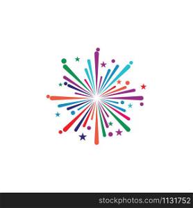 Fireworks Logo Template vector symbol nature