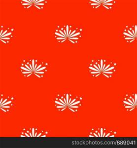 Fireworks pattern repeat seamless in orange color for any design. Vector geometric illustration. Fireworks pattern seamless