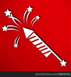 Fireworks rockets sign icon. Explosive pyrotechnic device symbol