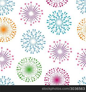Fireworks seamless pattern background. Fireworks seamless pattern background. Birthday or new year holiday illustration