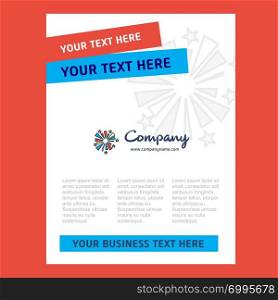 Fireworks Title Page Design for Company profile ,annual report, presentations, leaflet, Brochure Vector Background