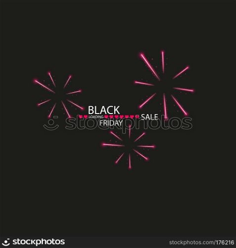 Fireworks with the text BLACK FRIDAY. Vector.. Fireworks with the text BLACK FRIDAY. Vector