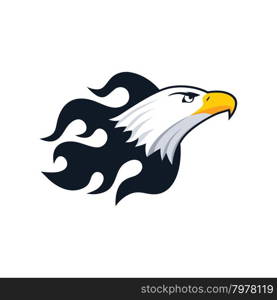 firey eagle. bold firey eagle bird template theme vector art illustration