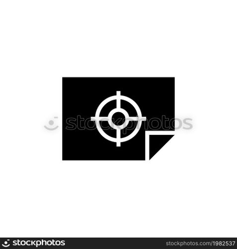 Firing Range Target, Aim. Flat Vector Icon illustration. Simple black symbol on white background. Firing Range Target, Aim sign design template for web and mobile UI element. Firing Range Target, Aim Flat Vector Icon