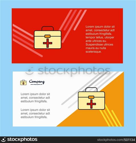 First aid box abstract corporate business banner template, horizontal advertising business banner.