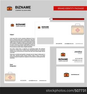 First aid box Business Letterhead, Envelope and visiting Card Design vector template