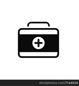 First aid case icon. Emergency medical equipment. Pharmacy vector illustration